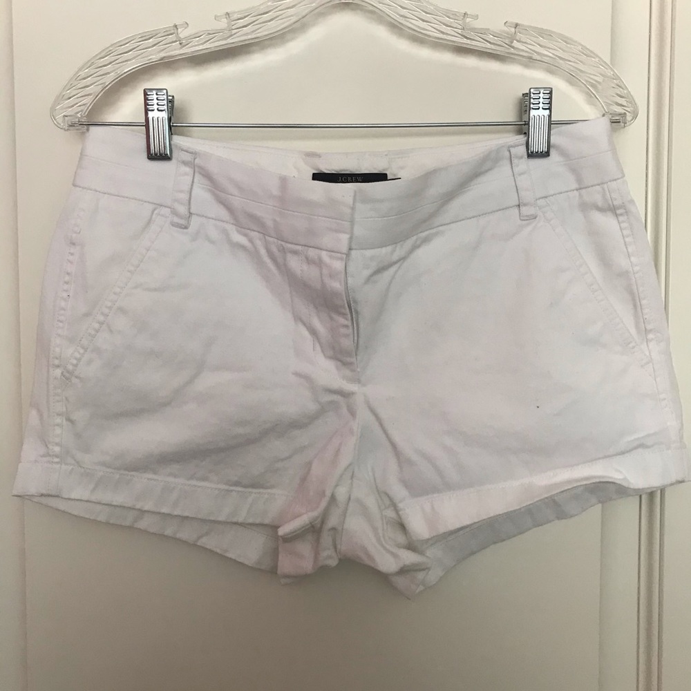 J. Crew White Chino Shorts